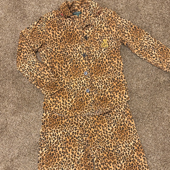 Ralph Lauren Super Soft Leopard Print Pajama Set - Picture 7 of 15
